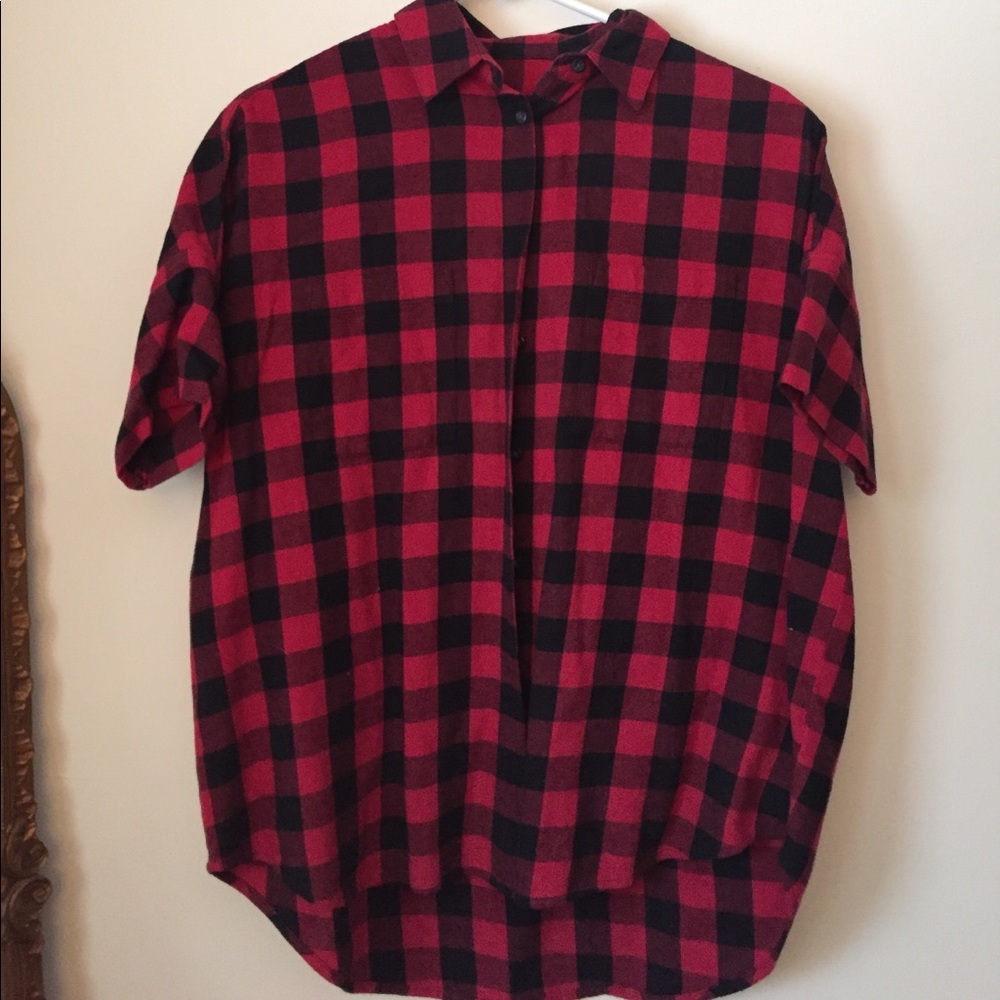 Madewell buffalo plaid courier top.  Size xs